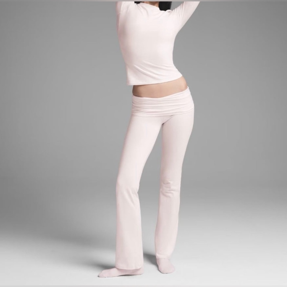 SKIMS COTTON JERSEY FOLDOVER PANT